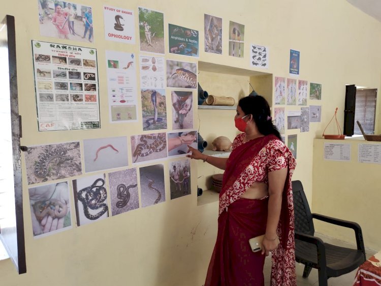 सिरोही की महिला वनरक्षक ने रेस्क्यू सेंटर में लगाई वन्यजीवों की तस्वीरें, लोगों को वनजीवों के प्रति कर रही है जागरूक