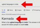 सर्च इंजन गूगल ने कन्नड़ को बताया भारत की सबसे भद्दी भाषा,  विरोध के बाद मांगी मांफी