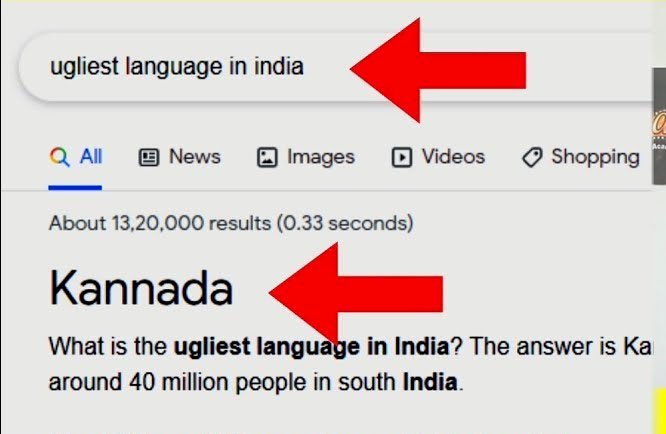 सर्च इंजन गूगल ने कन्नड़ को बताया भारत की सबसे भद्दी भाषा,  विरोध के बाद मांगी मांफी