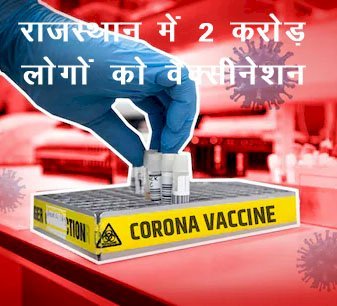 महाराष्ट्र, यूपी, गुजरात के बाद राजस्थान में 2 करोड़ लोगों के लगाई कोरोना वैक्सीन, चिकित्सा मंत्री ने दी बधाई