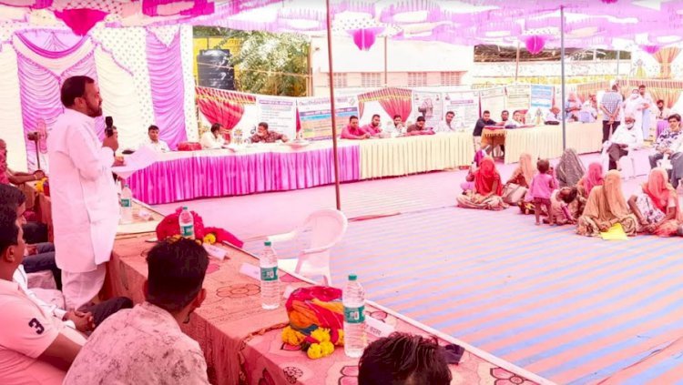 विधायक संयम लोढ़ा ने केसरपुरा ग्राम पंचायत मुख्यालय पर आयोजित शिविर में की शिरकत,सरकार का दस लाख लोगों को पट्टे आवंटित करने का लक्ष्य