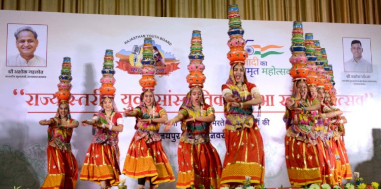 गुलाबी नगरी में राज्य स्तरीय युवा सांस्कृतिक प्रतिभा खोज महोत्सव का आगाज भवाई नृत्य की प्रस्तुतियों के साथ