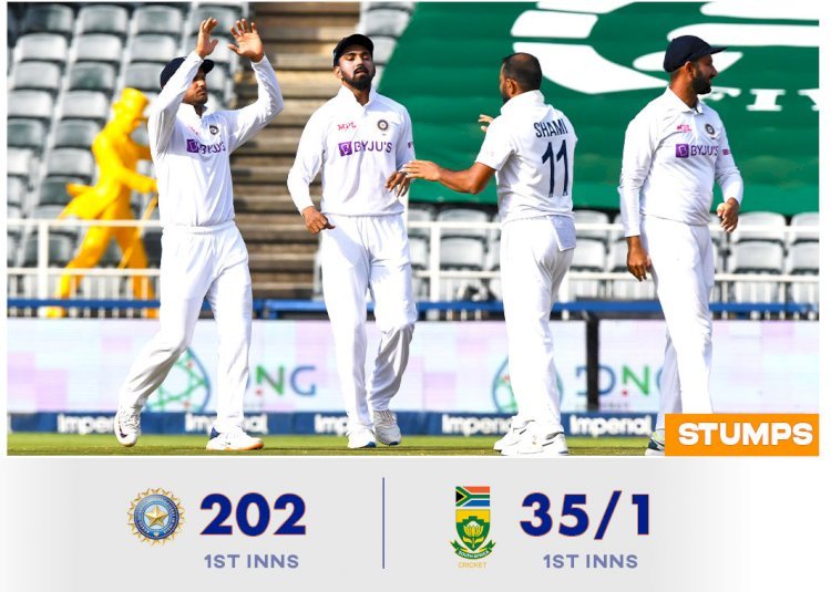 India vs South Africa के बीच जोहान्सबर्ग में दूसरा टेस्ट मैच, टीम इंडिया 202 पर आलआउट, अब गेंदबाजों से उम्मीद