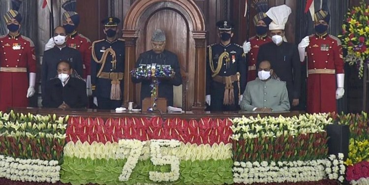 संसद में बजट सत्र राष्ट्रपति रामनाथ कोविंद के संबोधन से शुरू, राष्ट्रपति कोविंद ने आजादी के सिपाहियों को किया नमन