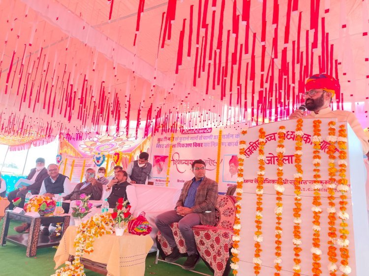 सिरोही के शिवगंज तहसील के जोयला ग्राम में जल संसाधन मंत्री मालवीय ने किया एनिकट का शिलान्यास