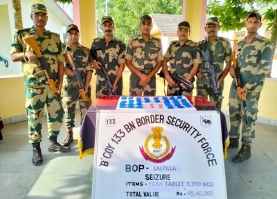 त्रिपुरा में बीएसएफ का बड़ा ऑपरेशन, 80 लाख के नशीले पदार्थ जब्त किए