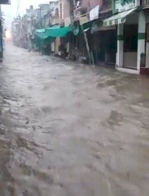 राजस्थान में भारी बारिश से बाढ़ जैसे हालात