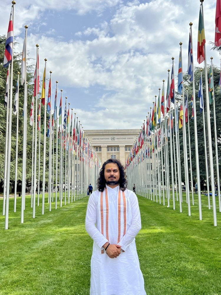 तखतगढ़ के युवाचार्य अभयदास महाराज ने स्विटजरलैण्ड में करवाया योग, बतौर विशिष्ट अतिथि कार्यक्रम में शामिल हुए