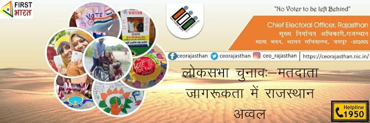 देश में लोकसभा चुनाव में सोशल मीडिया पर मतदाता जागरूकता में राजस्थान अव्वल, निर्वाचन आयोग ने जारी की रैंकिंग